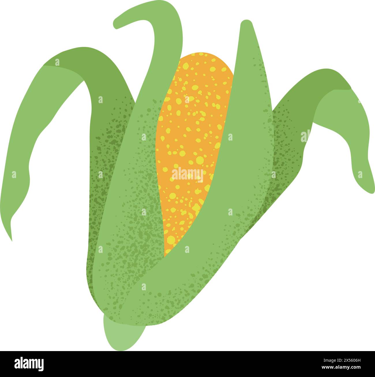 Corn Yellow Flat Food Icon. Trendy illustration of Organic food. Vector ...