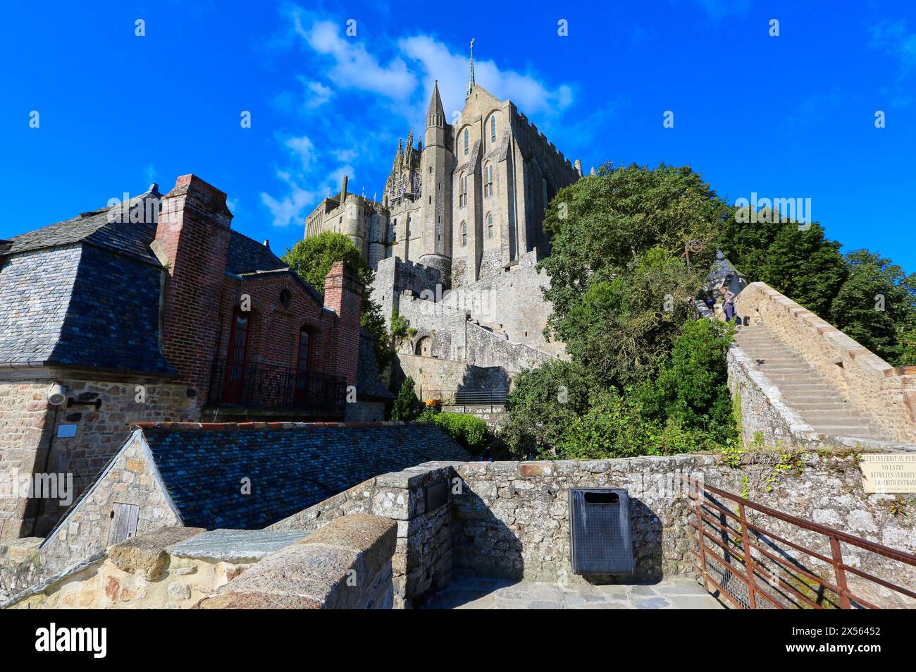 Mont Saint Michel, St Michael´s Mount, Manche Department, Basse-Normandie region, Normandy, France. Stock Photo