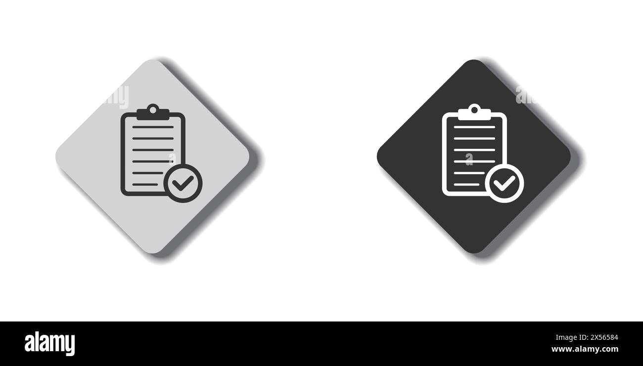 Clipboard icon. Checklist icon. Vector illustration Stock Vector