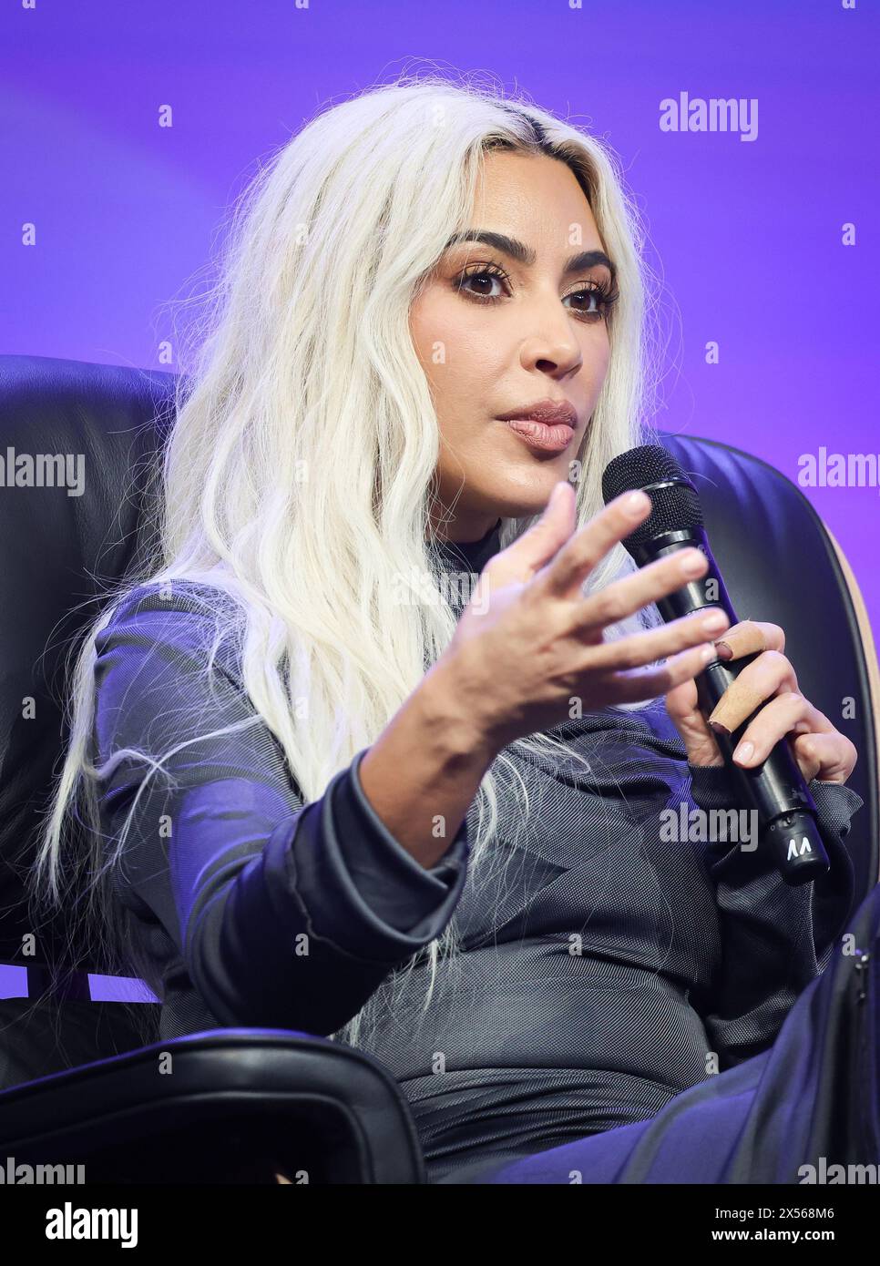 Hamburg Germany. 07th May 2024. US superstar Kim Kardashian speaks at the OMR digital and marketing trade fair. Credit Christian Charisius dpa Alamy Live News Stock Photo Alamy