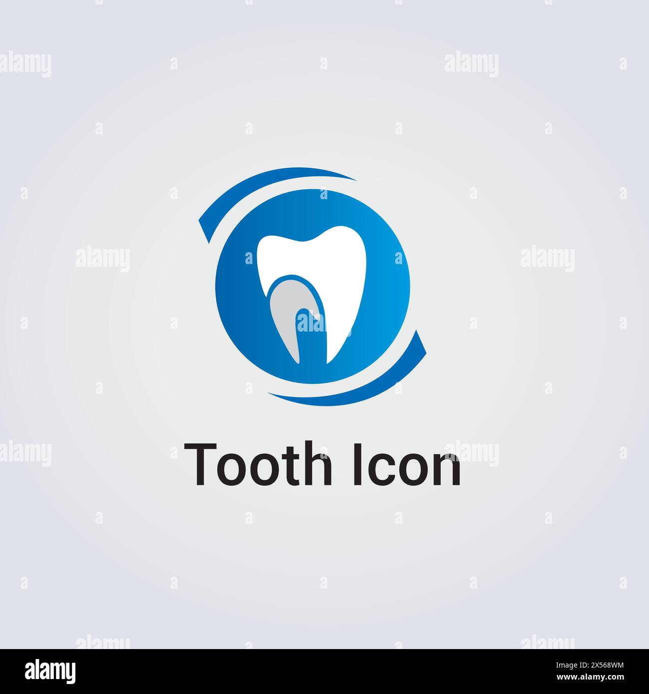 Tooth Icon Dental Care Medical Care Health Dentist Business Logo Design Various Shapes Graphic Modern Elements Stock Vector