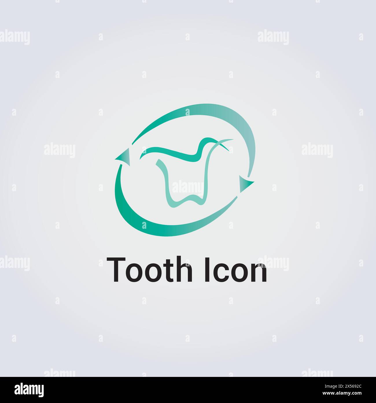 Tooth Icon Dental Care Medical Care Health Dentist Business Logo Design Various Shapes Graphic Modern Elements Stock Vector