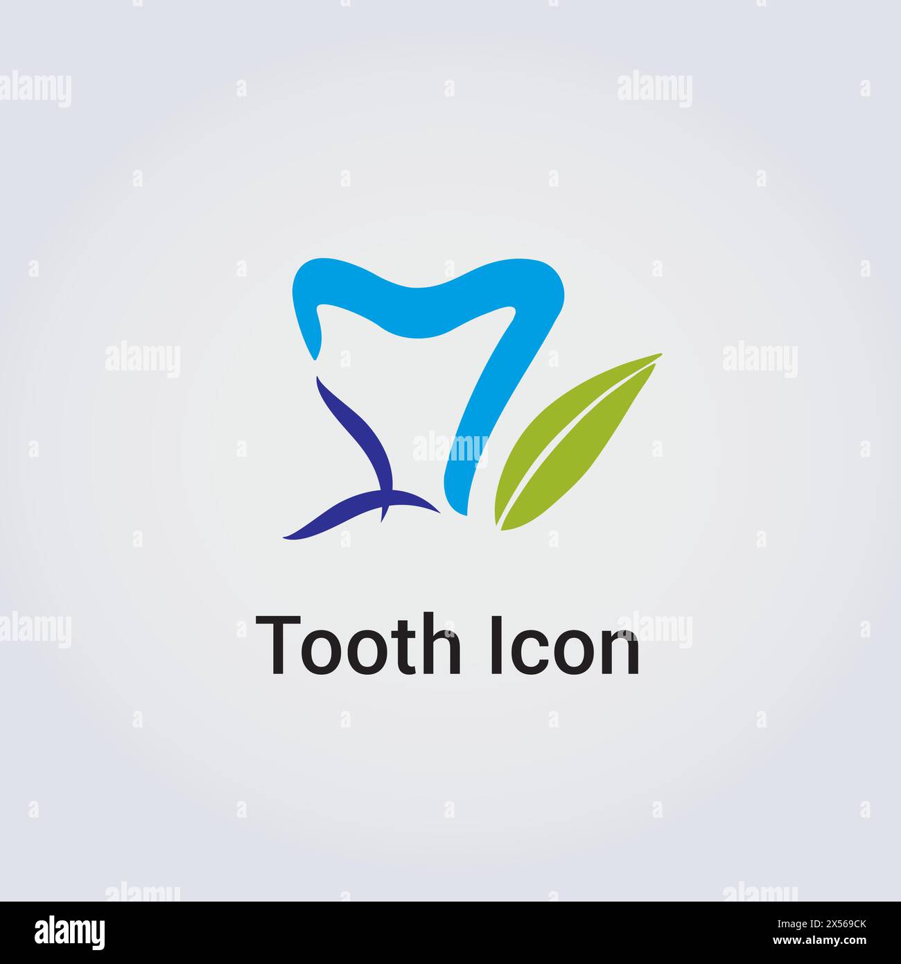 Tooth Icon Dental Care Medical Care Health Dentist Business Logo Design Various Shapes Graphic Modern Elements Stock Vector