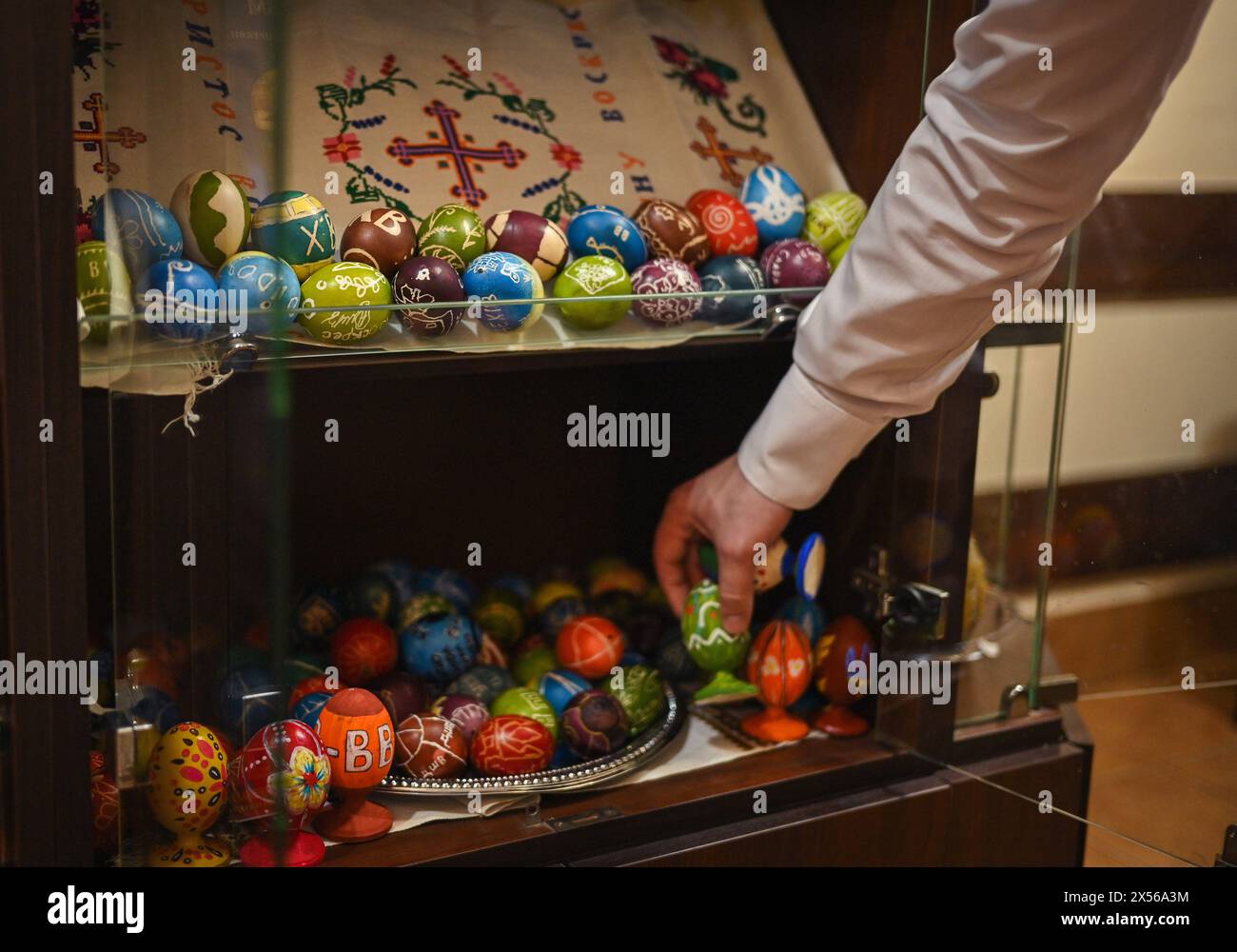 Lviv ukraine may 4 2024 pysankas ukrainian easter eggs are