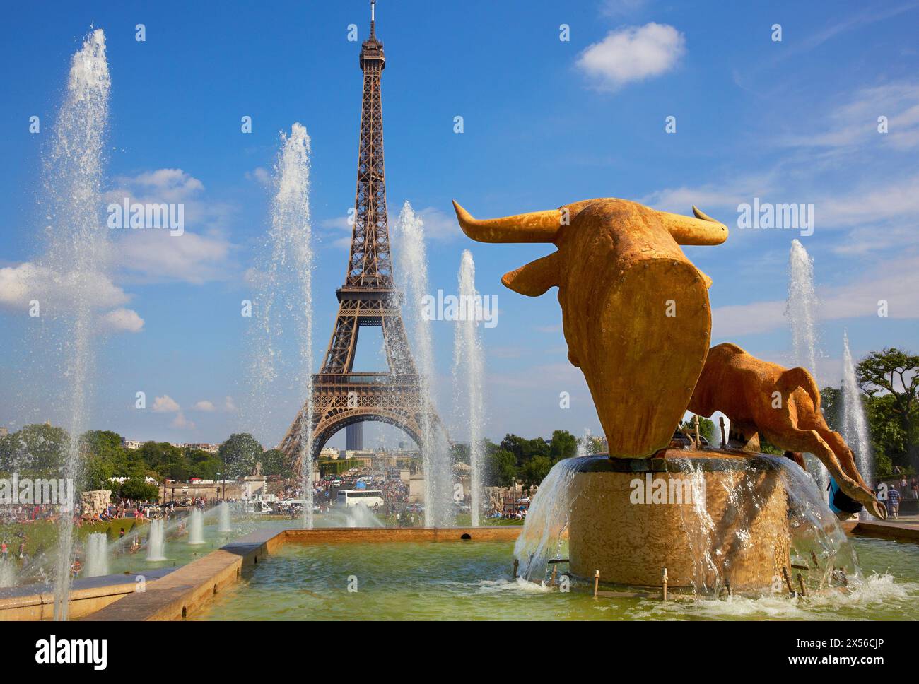 Jardins du Trocadero. Eiffel tower. Paris. France Stock Photo - Alamy