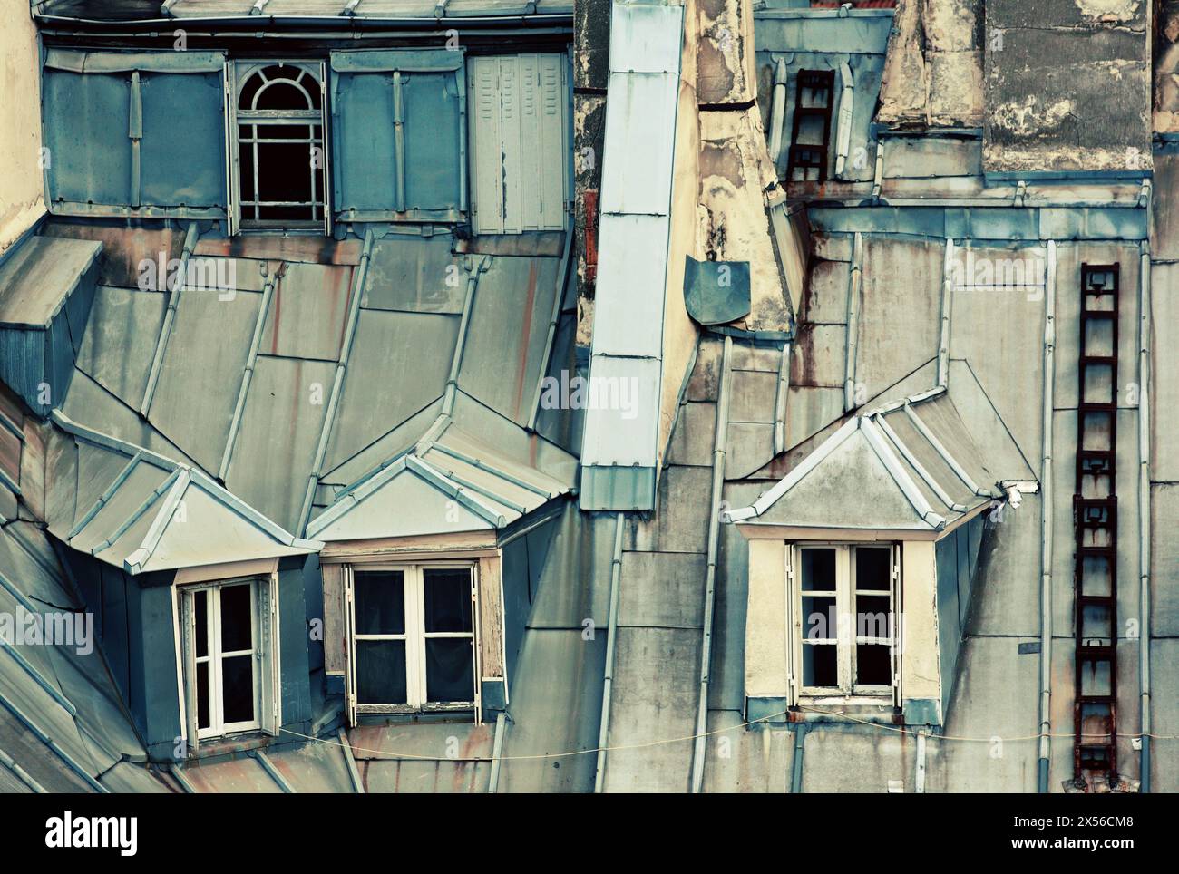Parisian rooftops. Latin Quartier. Paris. France. Stock Photo
