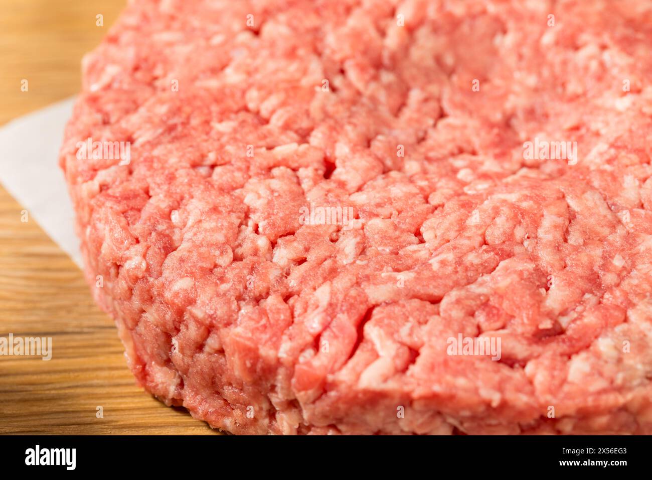 Raw Grass Fed Beef Hamburgers Ready to Cook Stock Photo - Alamy