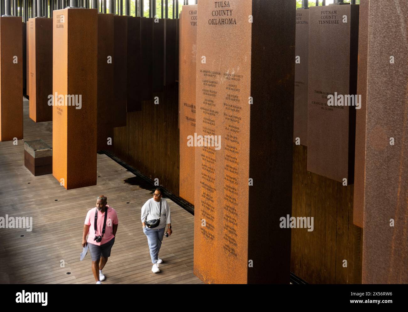 The National Memorial for Peace and Justice in Montgomery Alabama Stock Photo