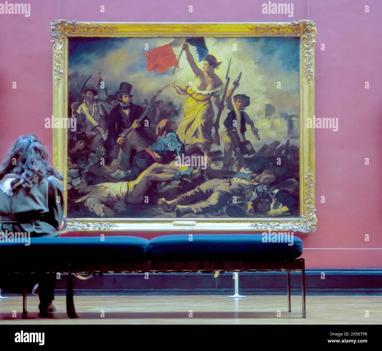 Eugène Delacroix's  La Liberté guidant le peuple (Liberty Leading the People) Stock Photo