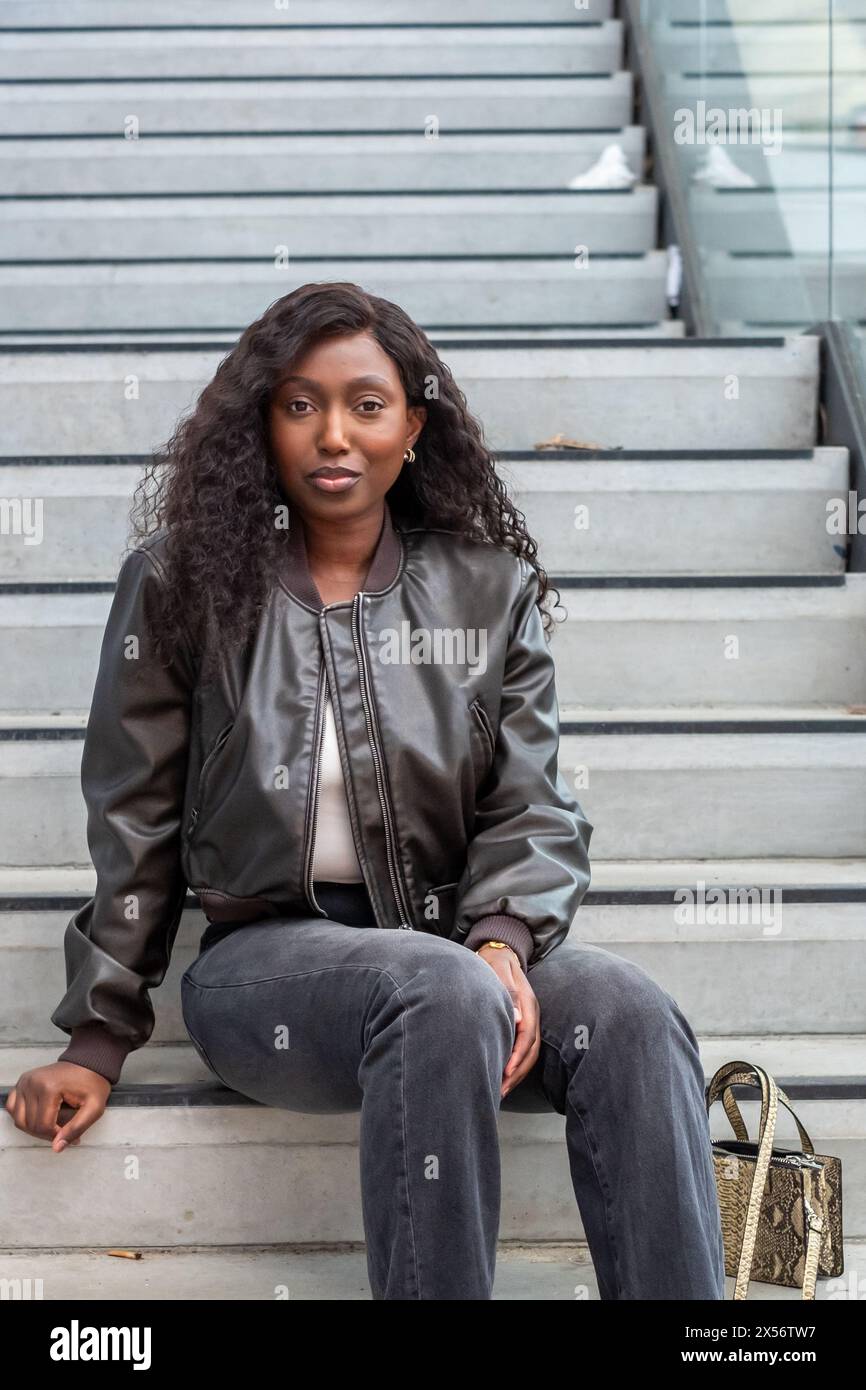 Faded black leather jacket hi res stock photography and images Alamy