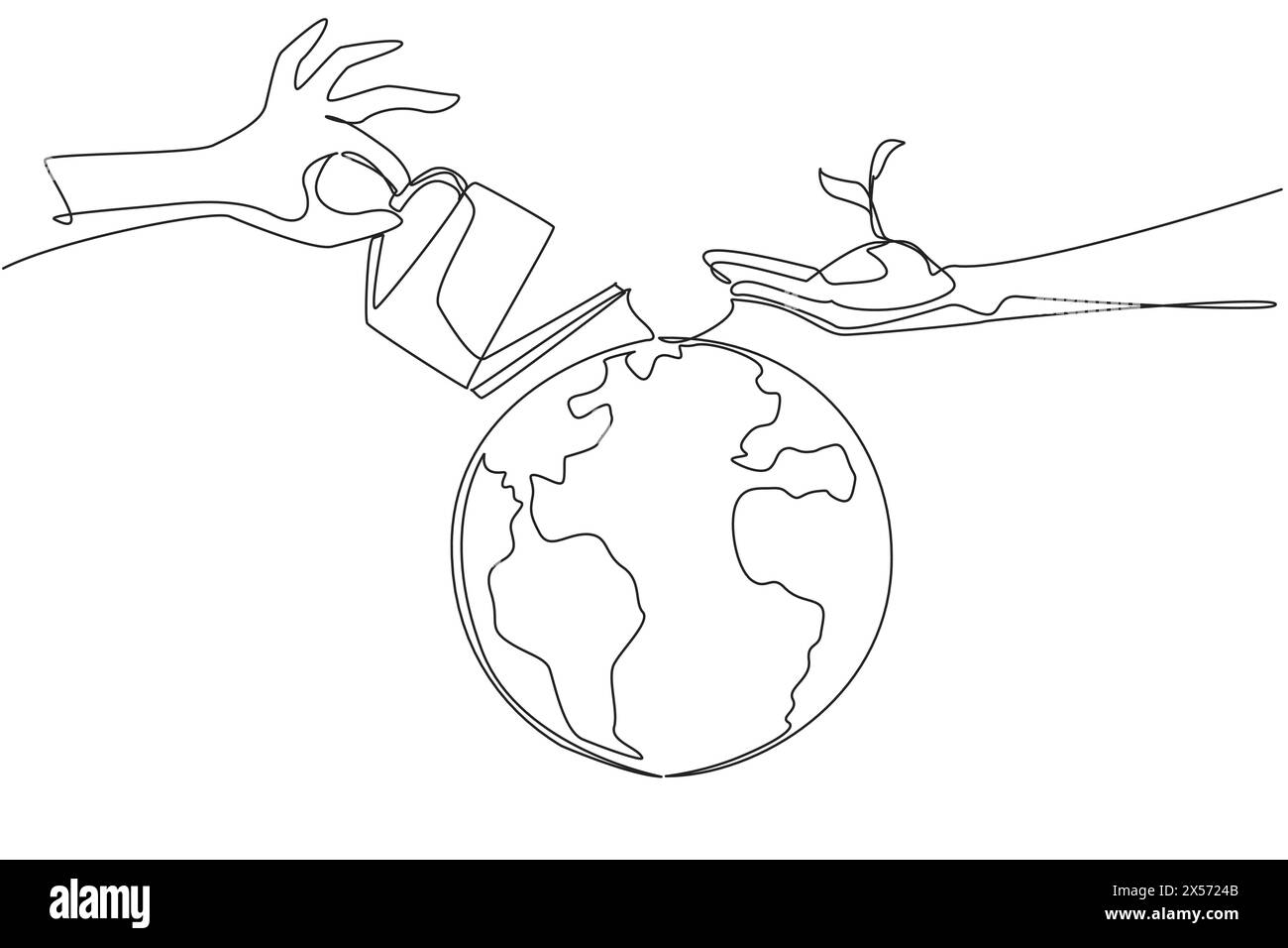 single-one-line-drawing-one-hand-holds-a-plant-seed-while-the-other