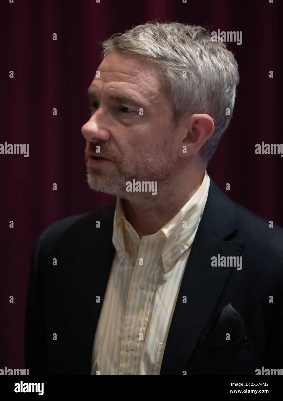 Martin Freeman at the Press Line event before the Celebratory Screening of Season 2 of 'The Responder' at Fact Picture House Liverpool Stock Photo