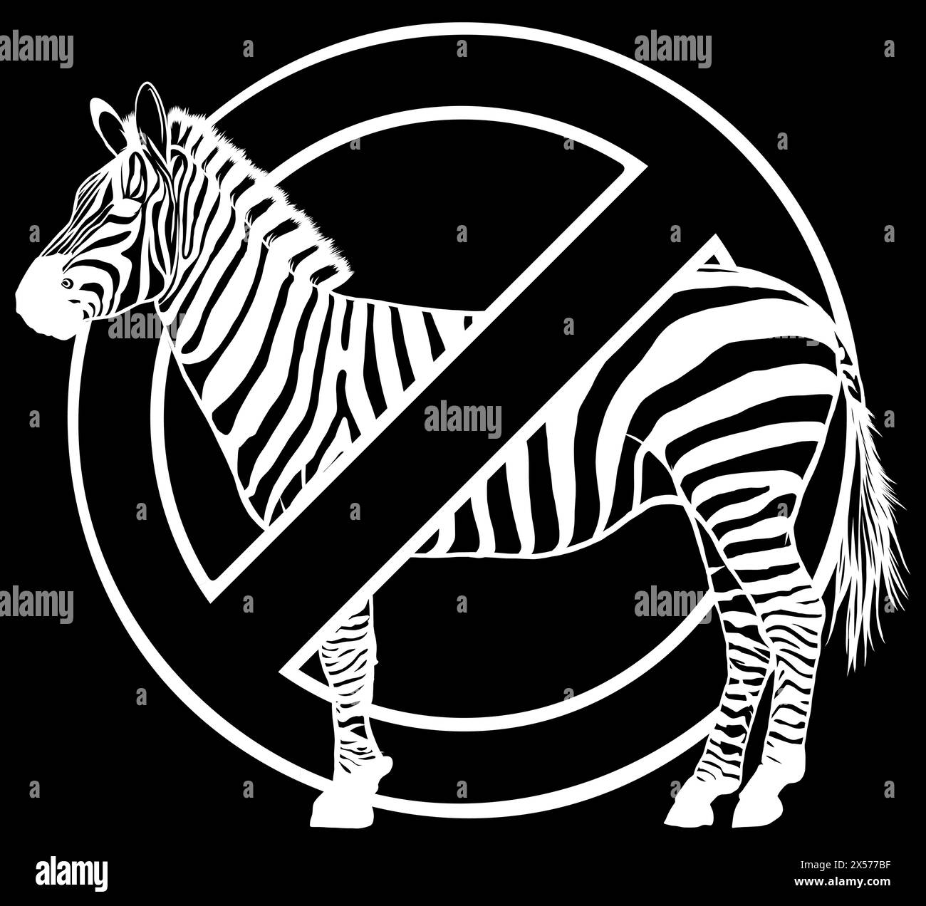 Zebra full face Stock Vector Images - Alamy