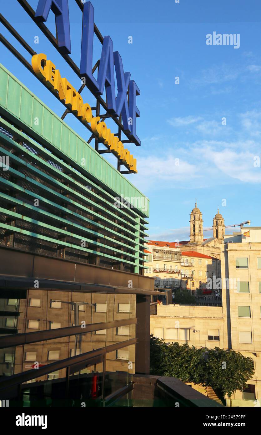 A Laxe mall, Co-Cathedral, Old Town, Vigo, Pontevedra, Galicia, Spain. Stock Photo