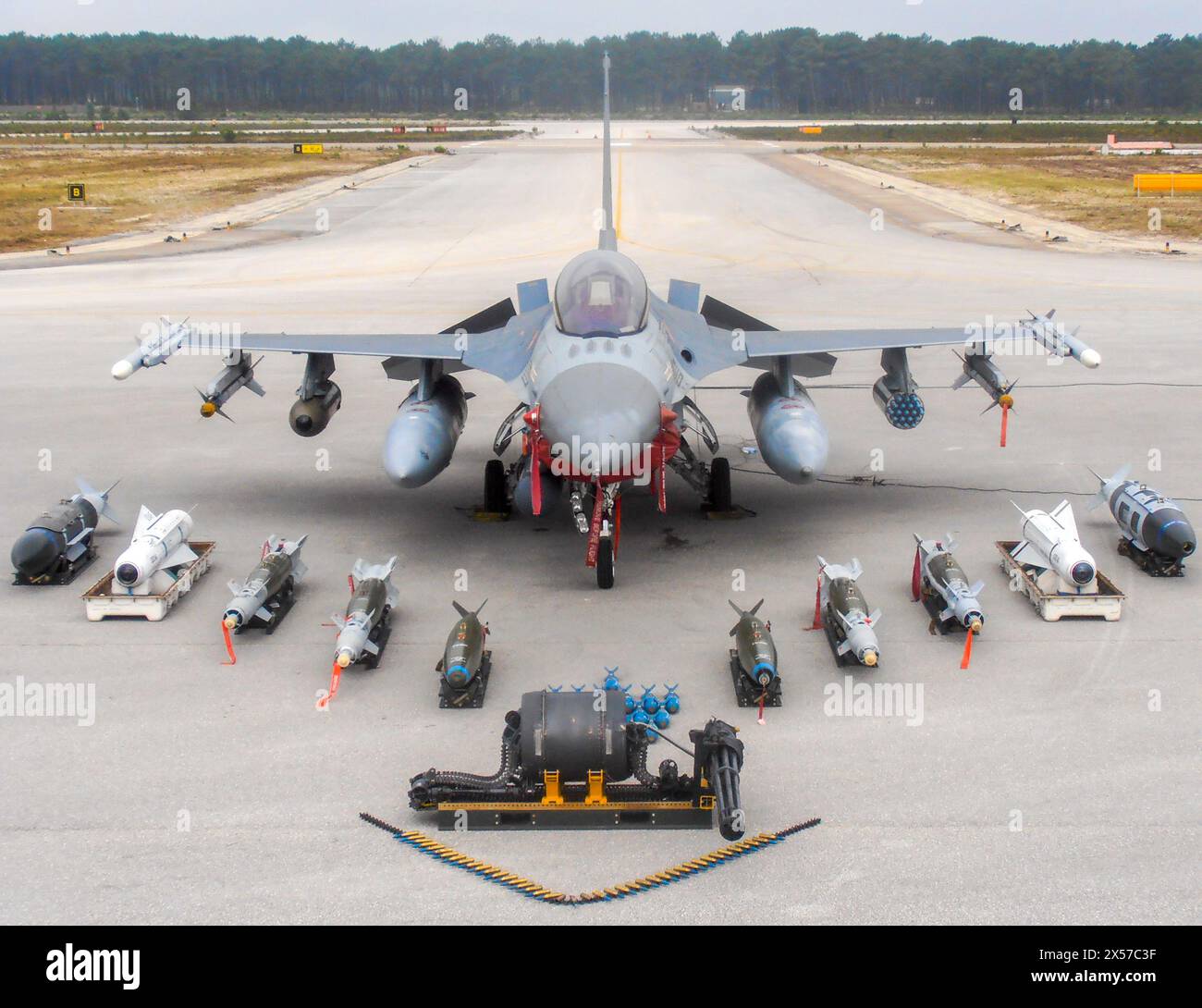 Powerful F16 fighter jet armed for action. Portuguese Air Force ready ...