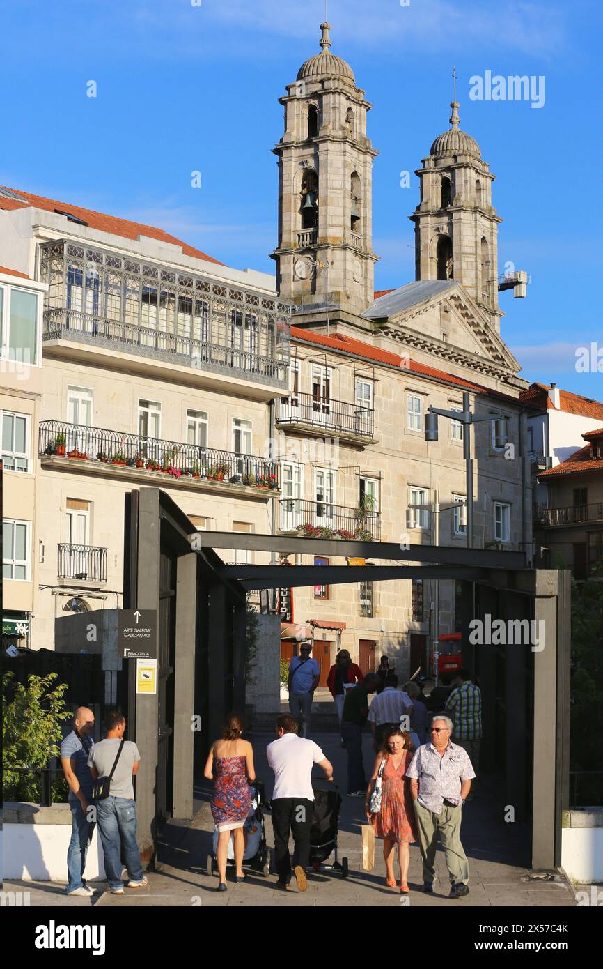 Co-Cathedral, Old Town, Vigo, Pontevedra, Galicia, Spain. Stock Photo