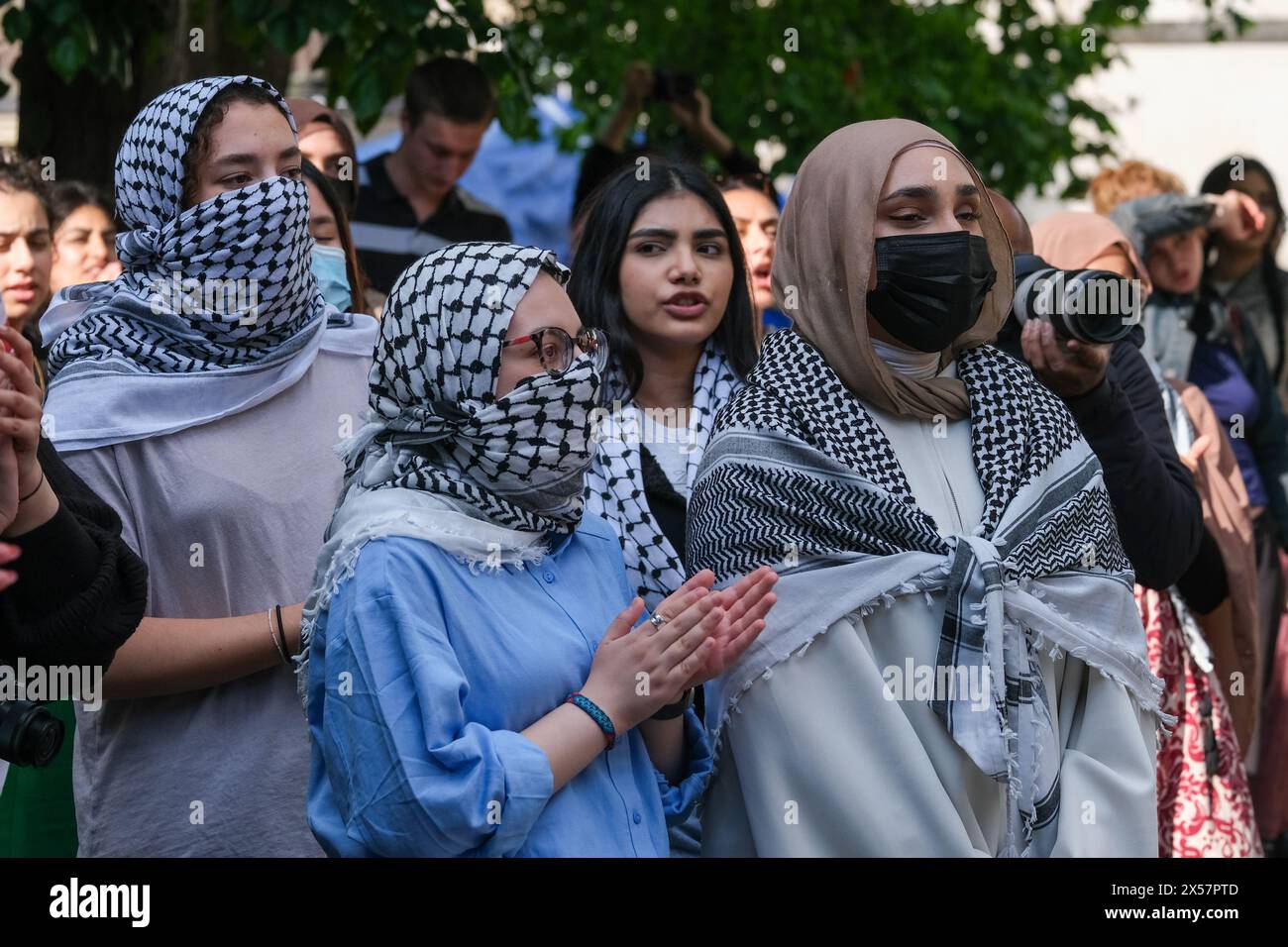 London, UK. UCL students form a pro-Palestine solidarity camp asking ...