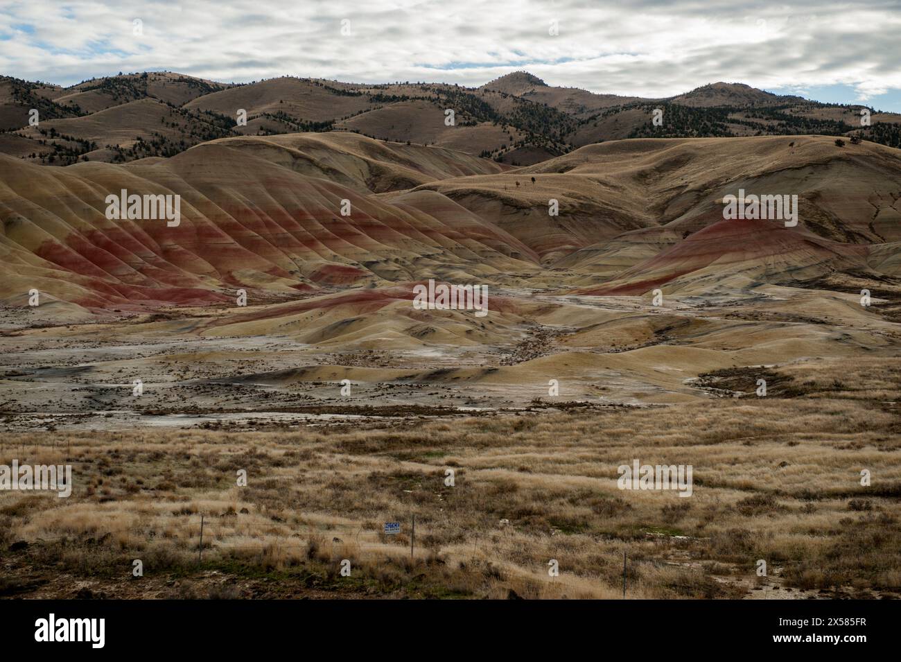 The Painted Hills of the John Day Fossil Beds National Monument, near Mitchell, Oregon Stock
