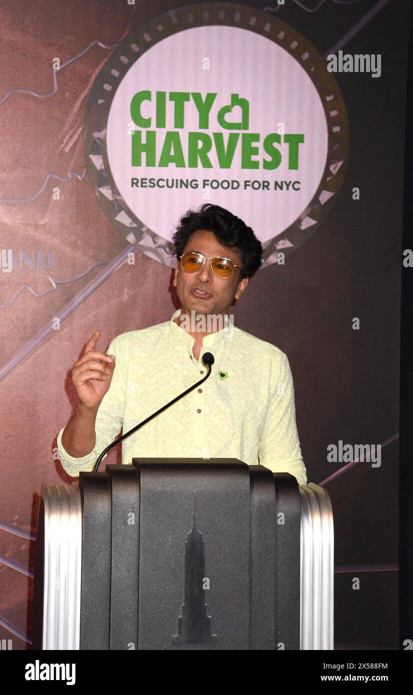 New York, NY, USA. 7th May, 2024. Chef Vikas Khanna lights the Empire