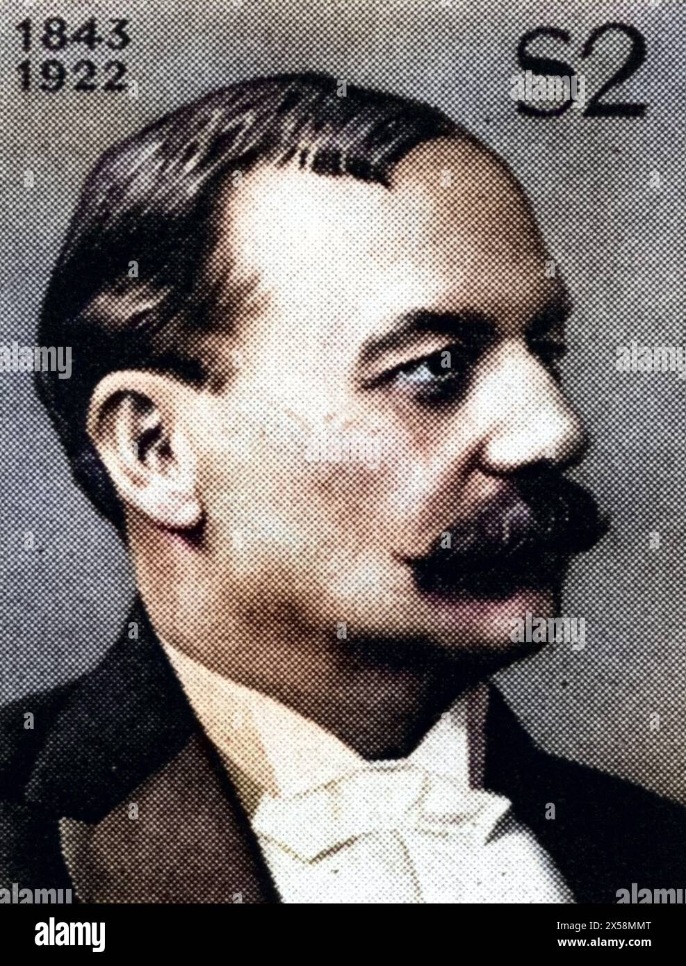 Ziehrer, Carl Michael, 2.5.1843 - 14.11.1922, Austrian composer, conductor, portrait, stamp, ADDITIONAL-RIGHTS-CLEARANCE-INFO-NOT-AVAILABLE Stock Photo