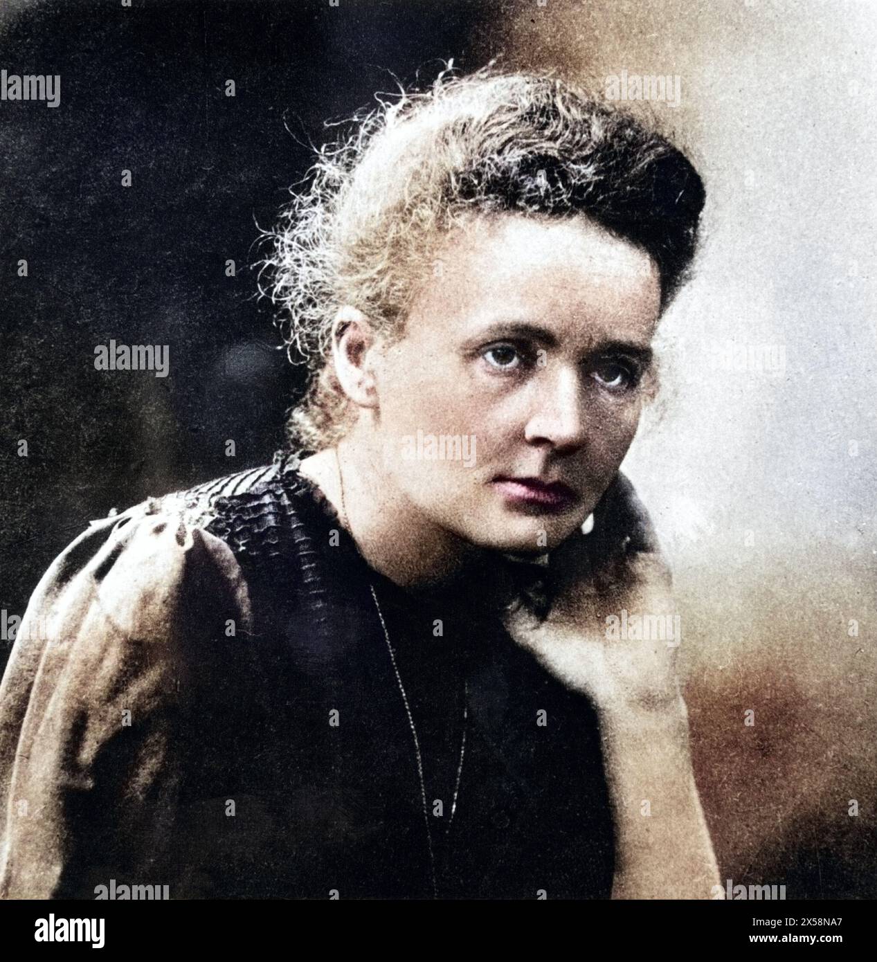 Curie, Marie, (eig. Marya Sklodowska), 7.11.1867 - 4.7.1934, Polish chemist, portrait, ADDITIONAL-RIGHTS-CLEARANCE-INFO-NOT-AVAILABLE Stock Photo