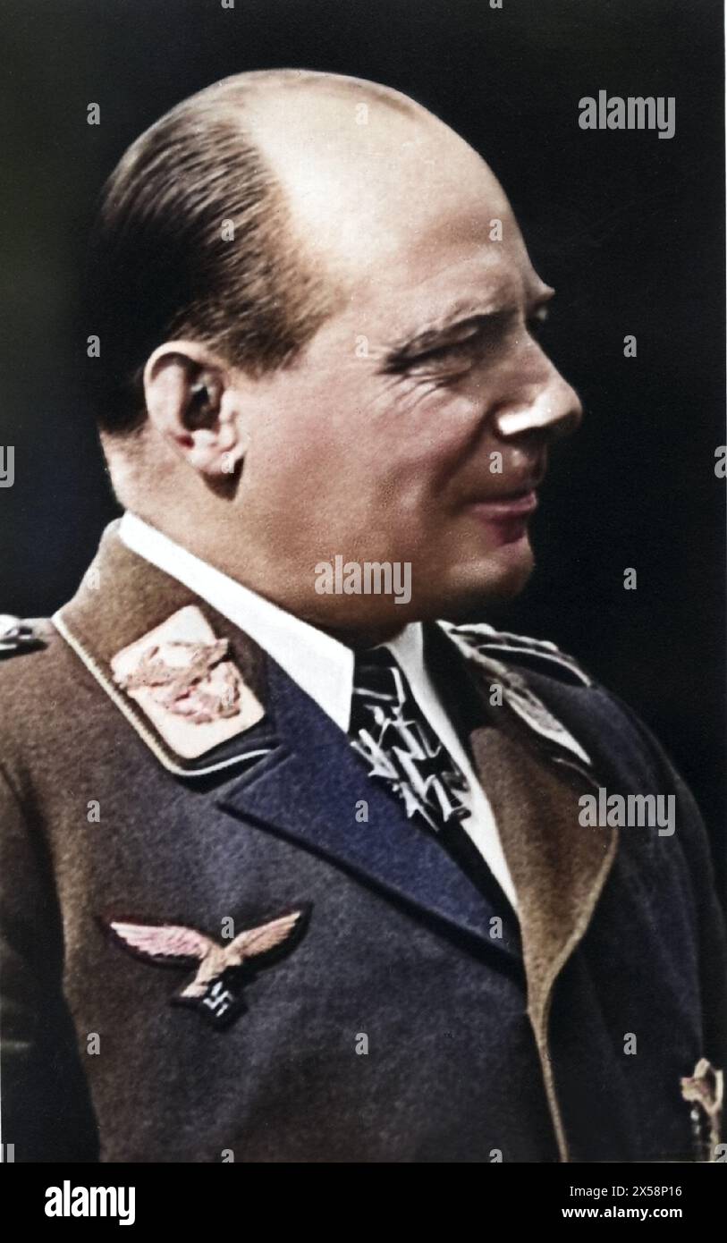 Udet, Ernst, 26.4.1896 - 17.11.1941, German aviator, officer, portrait, 1940 / 1941, EDITORIAL-USE-ONLY Stock Photo