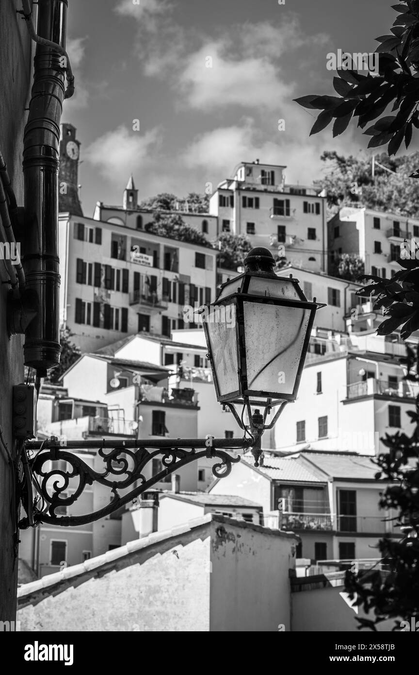 Magic of the Cinque Terre. Timeless images. Riomaggiore and its bright colours. Stock Photo