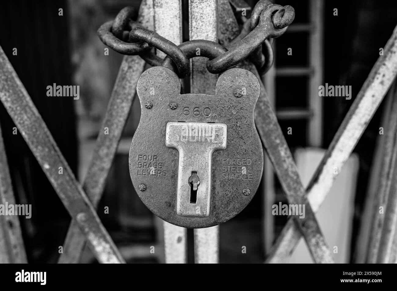 Vintage Antique Padlock Stock Photo - Alamy