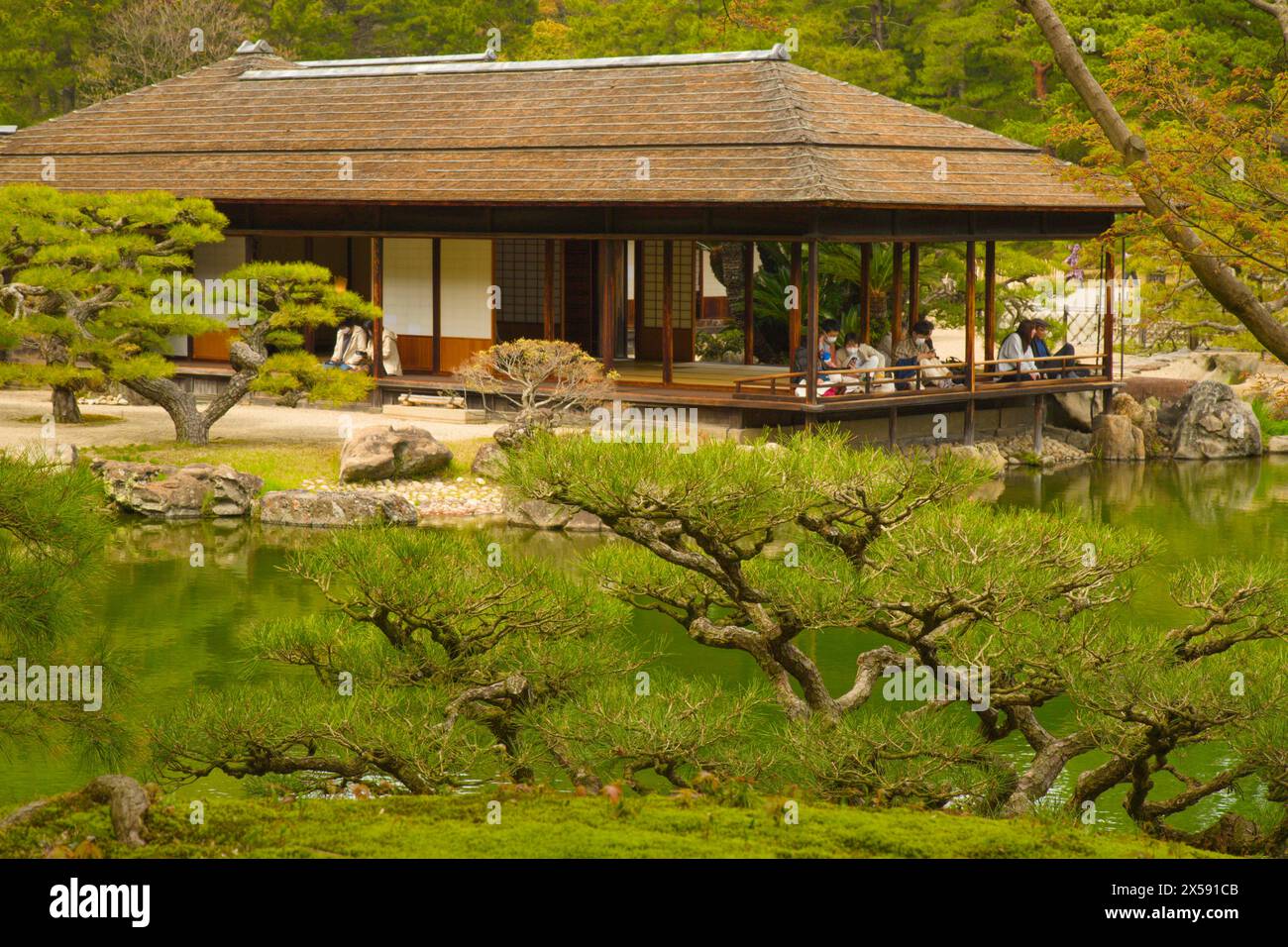 Japan, Shikoku, Takamatsu, Ritsurin-koen, garden, Stock Photo