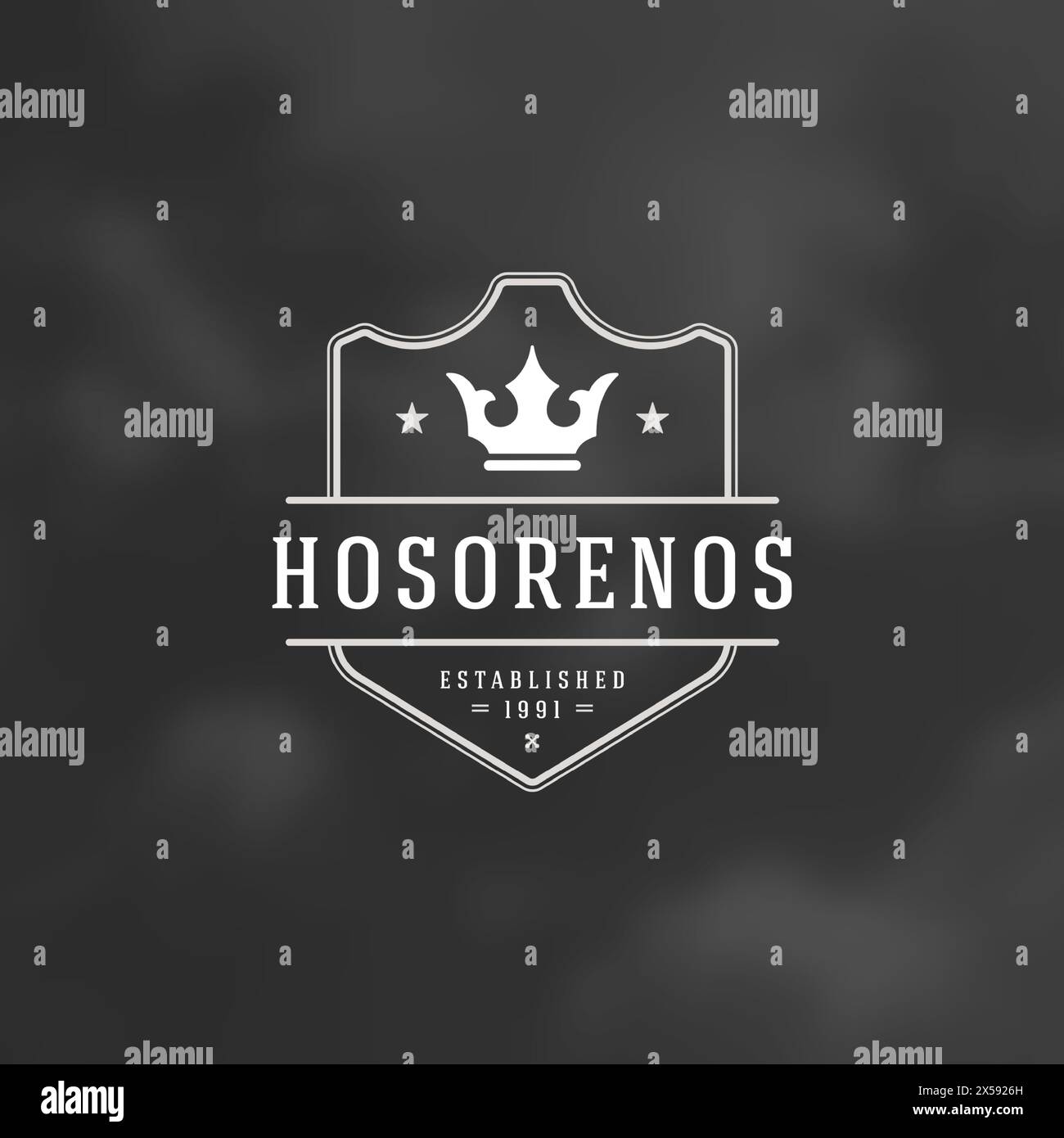 King Crown Logo Template. Vector Design Element Vintage Style for ...