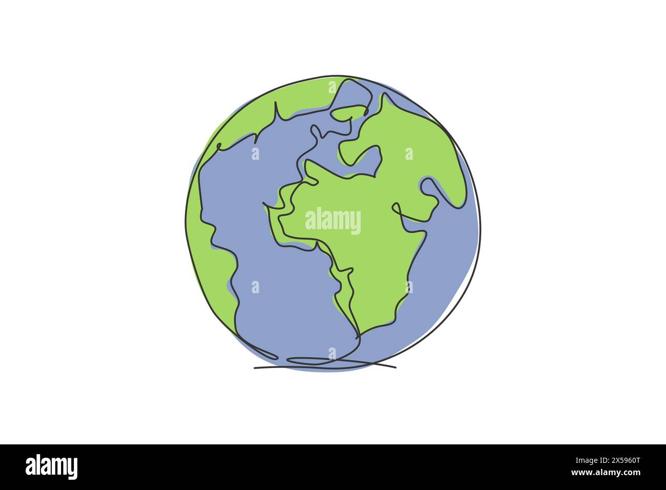 World Globe Earth Single Continuous Line Round Global Map Geography World Globe Earth Single Continuous Line Round Global Map Geography