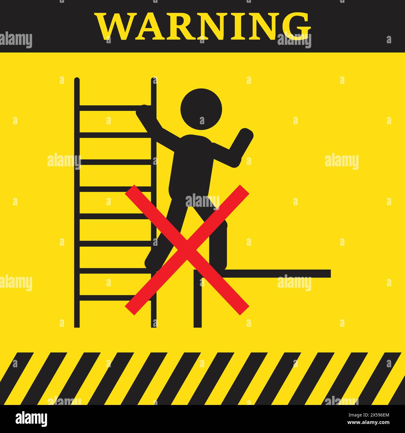 Warning sign falling person Stock Vector Images Alamy