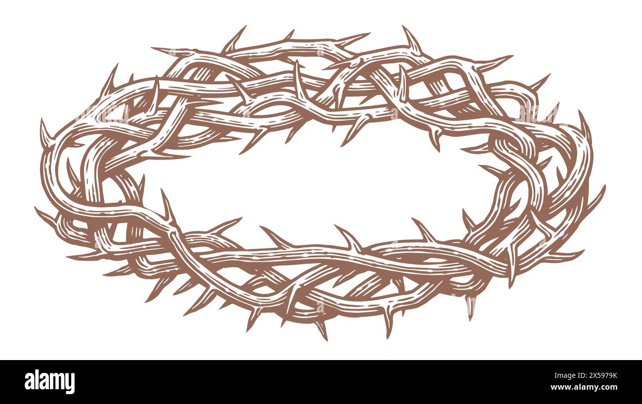 Crown of thorns Jesus Christ. Religious symbol of Christianity. Easter ...