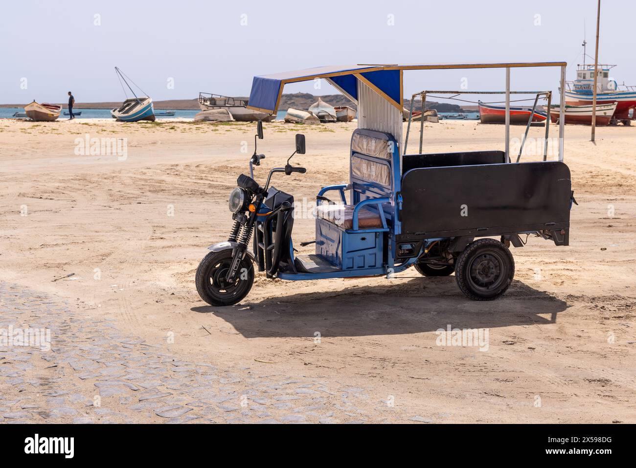 Locals traditional vehicle to transport goods in Sal Rei, Boa Vista, Cape Verde, Republic of Cabo Verde, Africa Stock Photo