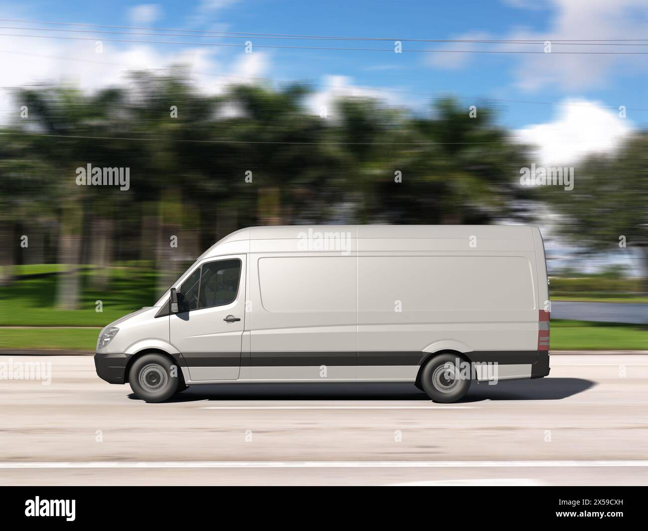 Moving panel van hires stock photography