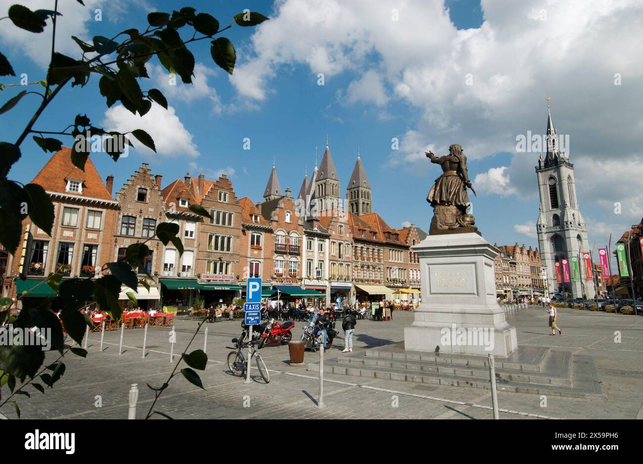 Grand-Place. Tournai. Hainaut, Belgium Stock Photo