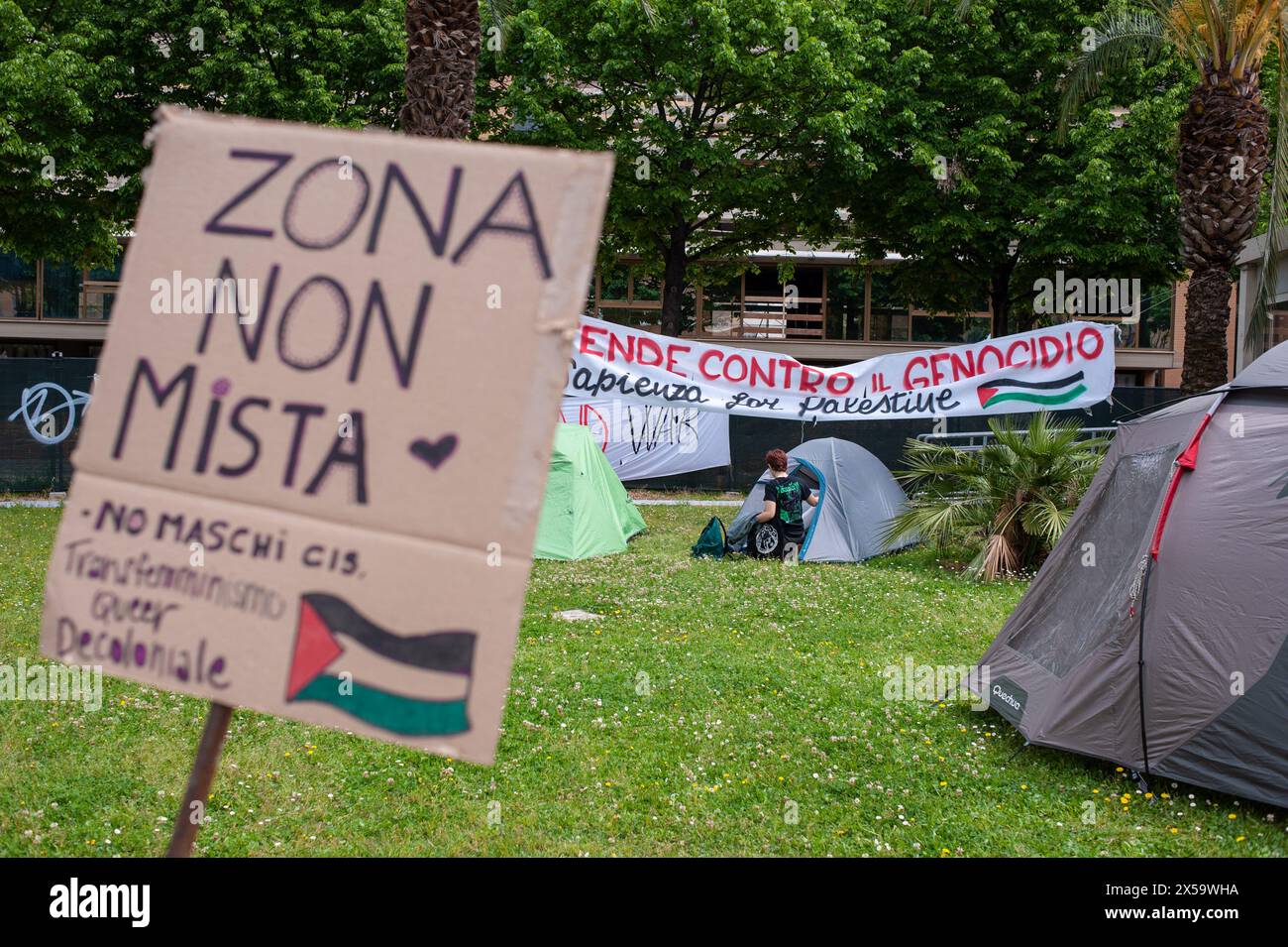 Student Intifada May 08, 2024 - Rome, Italy: Student intifada at La Sapienza University ...