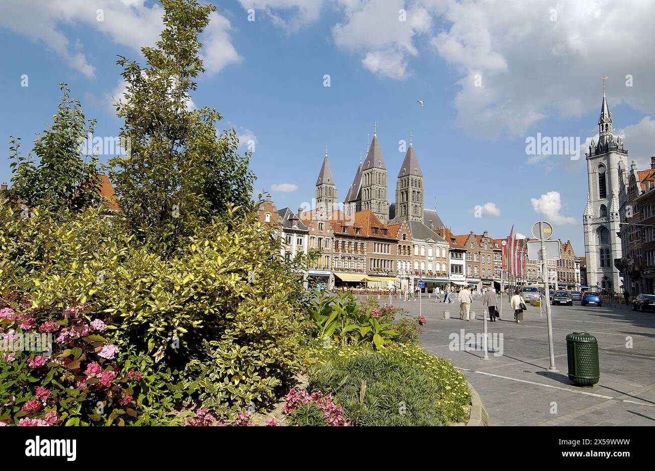 Grand Place. Tournai. Hainaut, Belgium Stock Photo