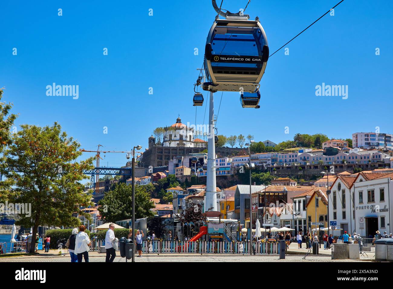 Teleferico de Gaia, Cableway, Vila Nova de Gaia, Porto, Portugal Stock Photo