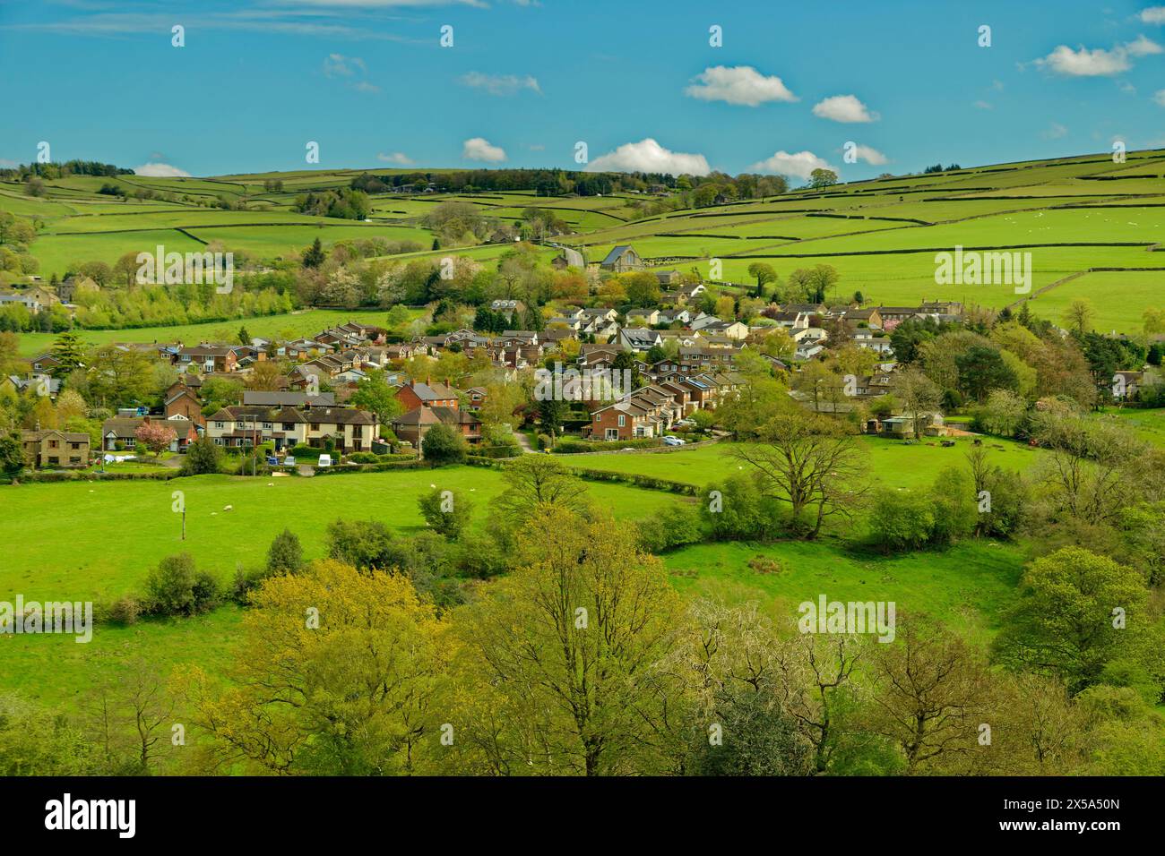 The Peak District village of Rainow in Cheshire, England, UK. Stock Photo