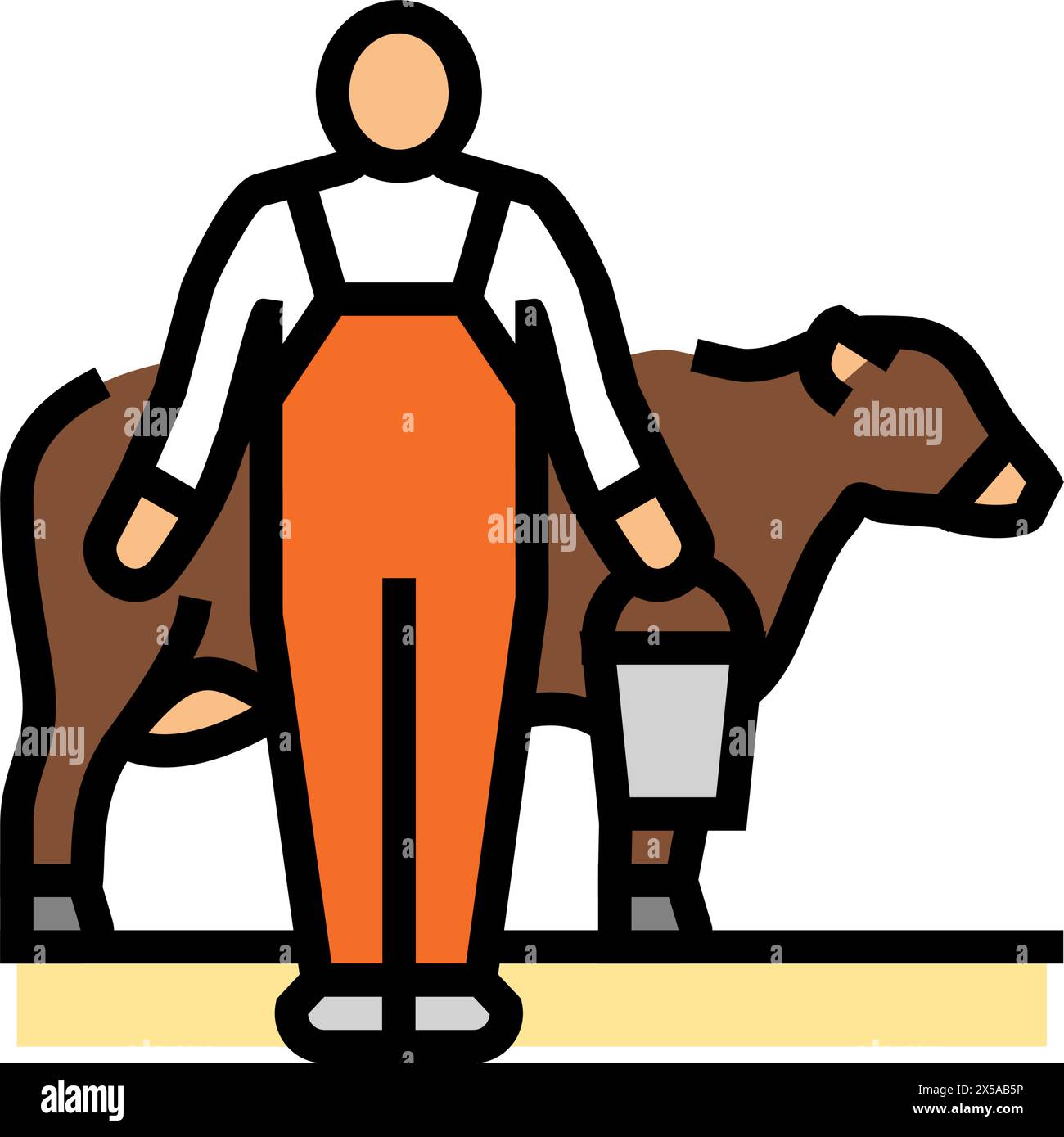 cow field color icon vector illustration Stock Vector Image & Art - Alamy