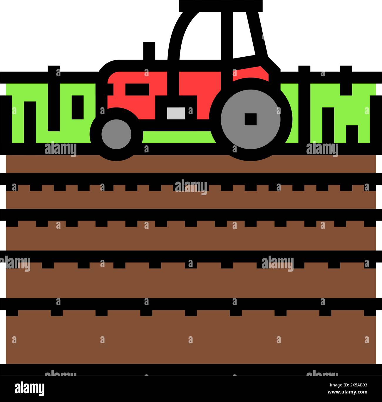 tractor field color icon vector illustration Stock Vector Image & Art ...
