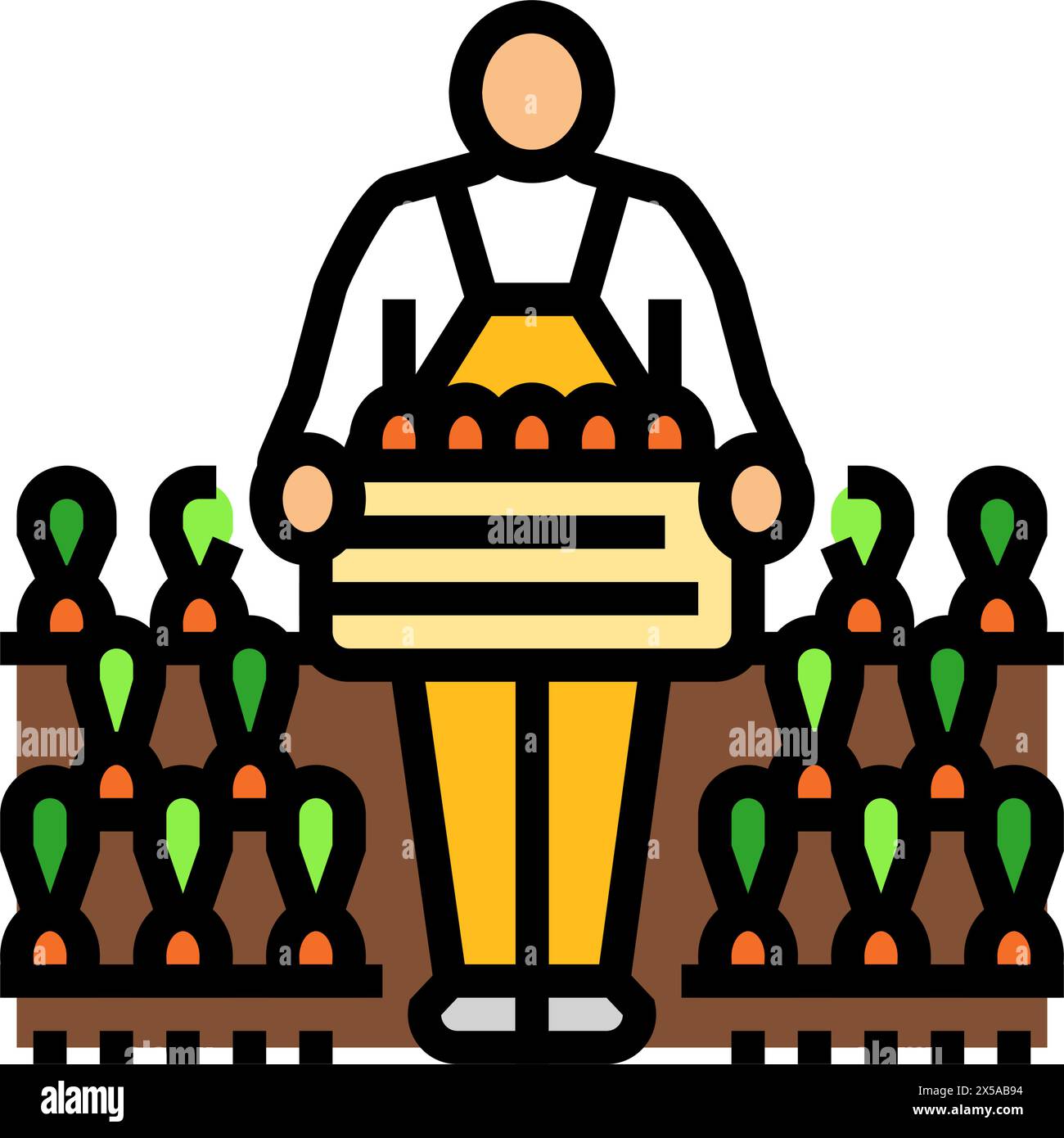 harvest farmer color icon vector illustration Stock Vector Image & Art ...