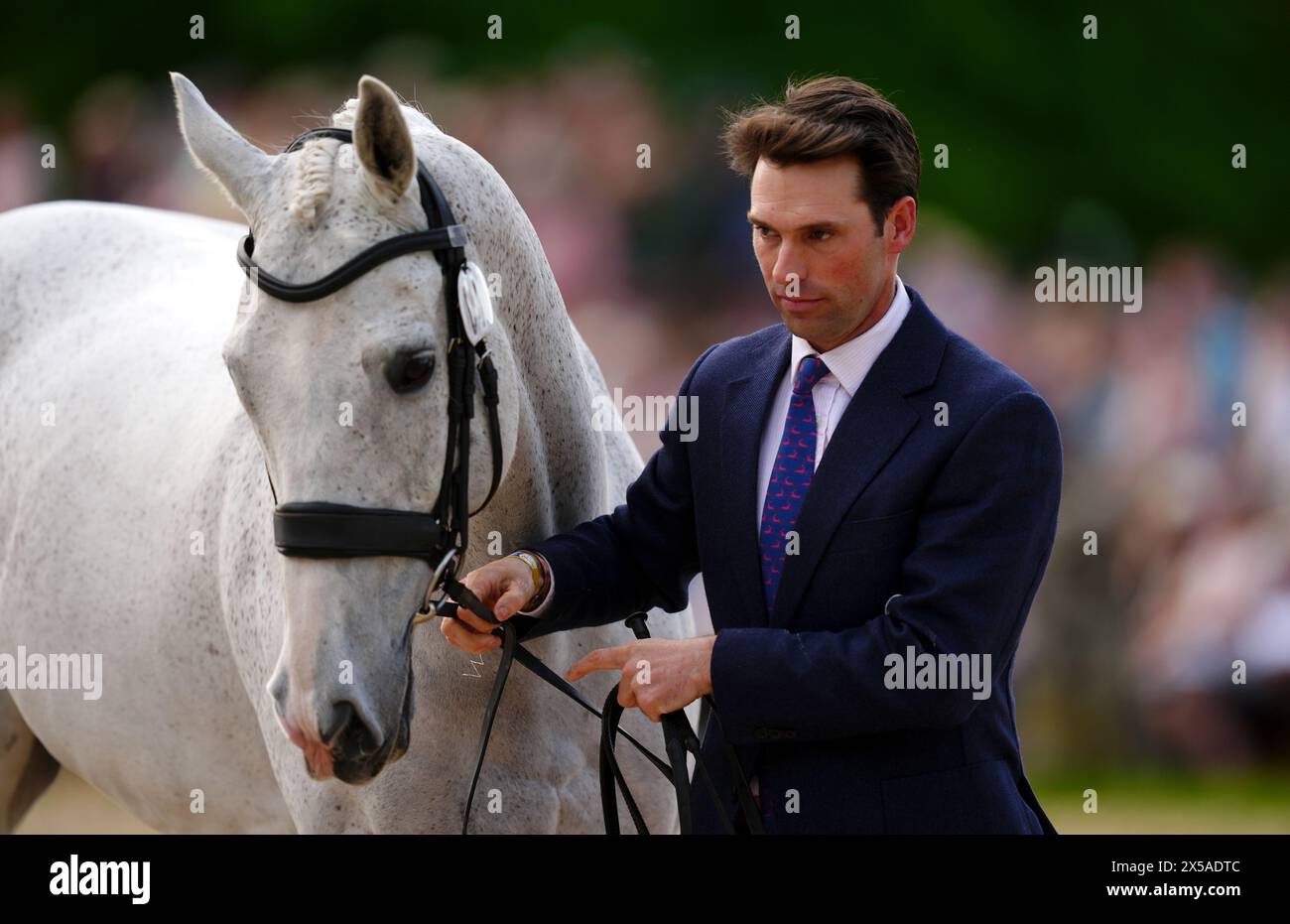 Away Cruising and Harry Meade during the first horse inspection on day one of the Badminton Horse Trials 2024 at The Badminton Estate, Gloucestershire. Picture date: Wednesday May 8, 2024. Stock Photo