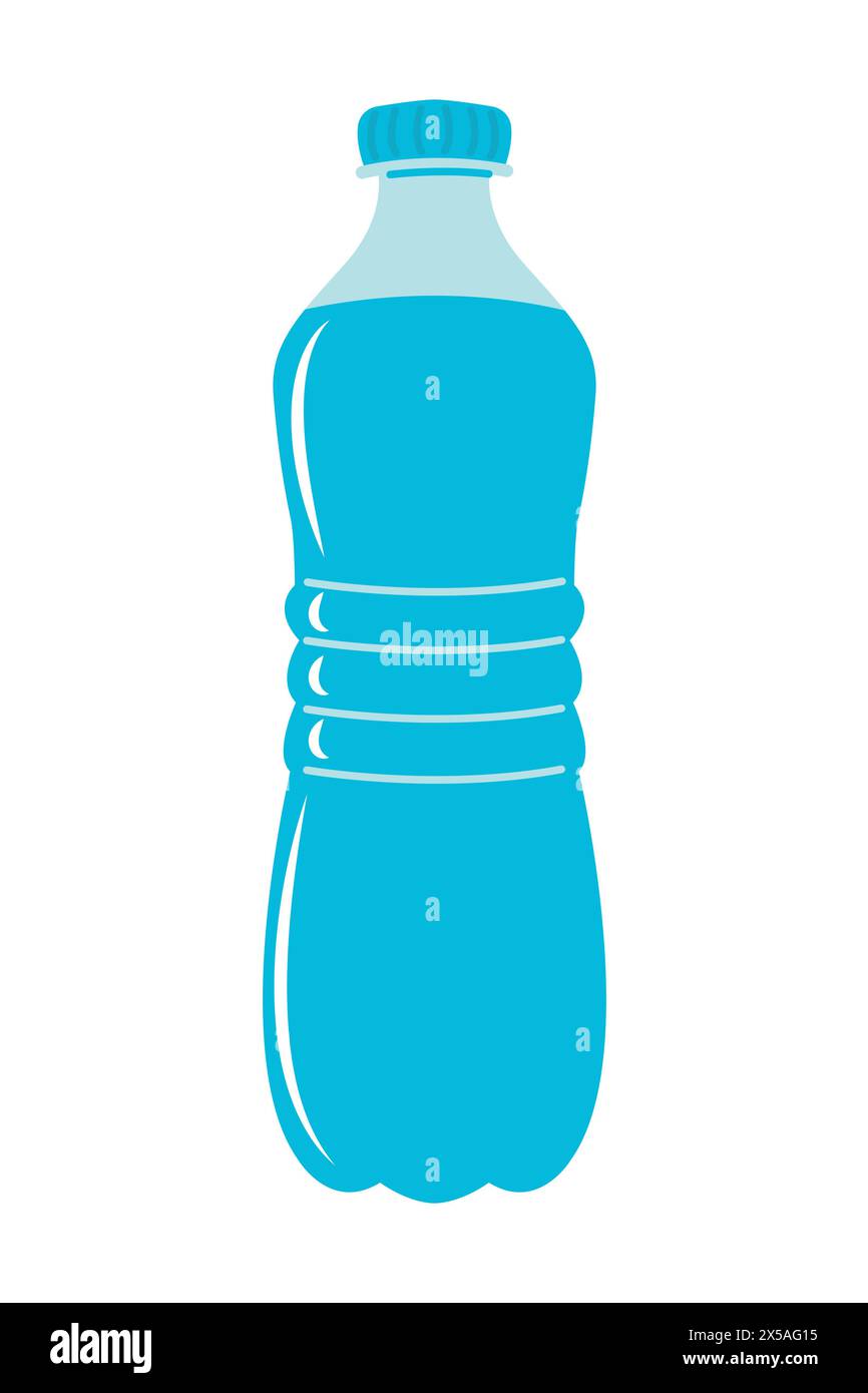 Bottle of water icon in flat style isolated on white background. Vector ...