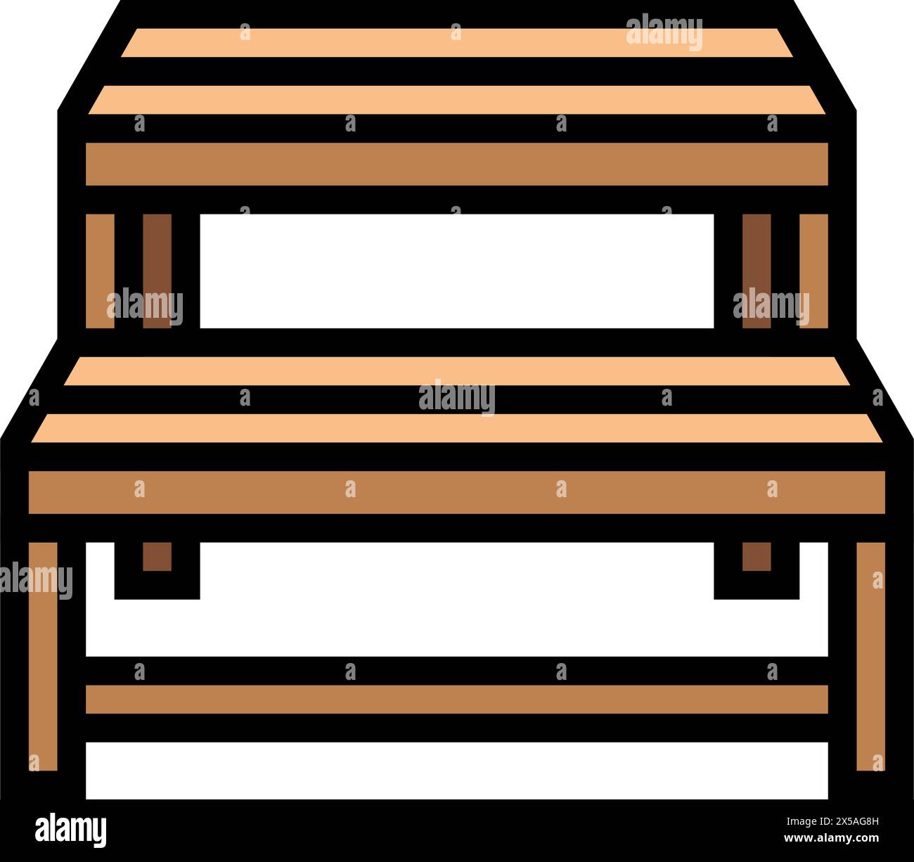 bench sauna color icon vector illustration Stock Vector