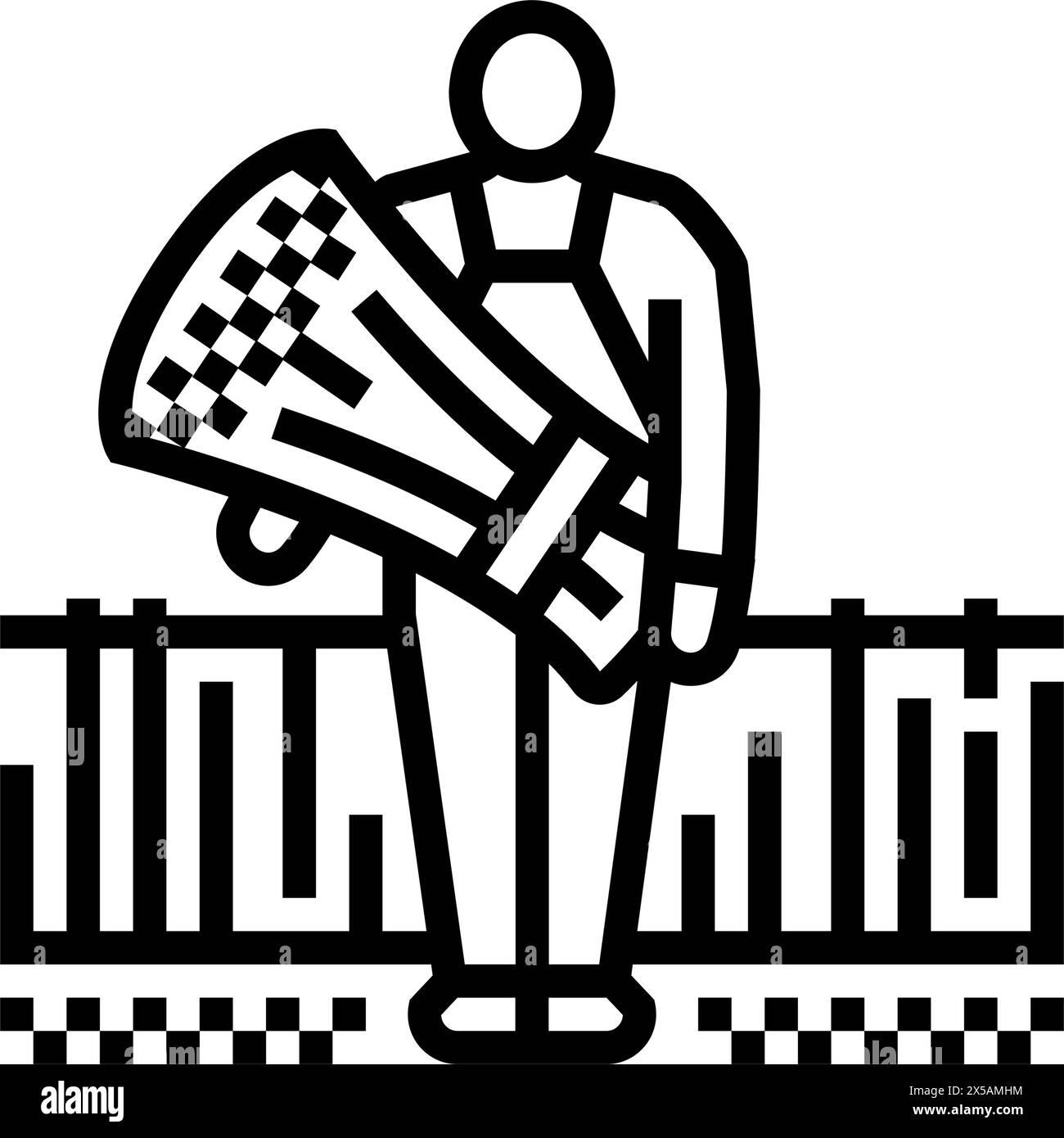 grain farmer line icon vector illustration Stock Vector Image & Art - Alamy