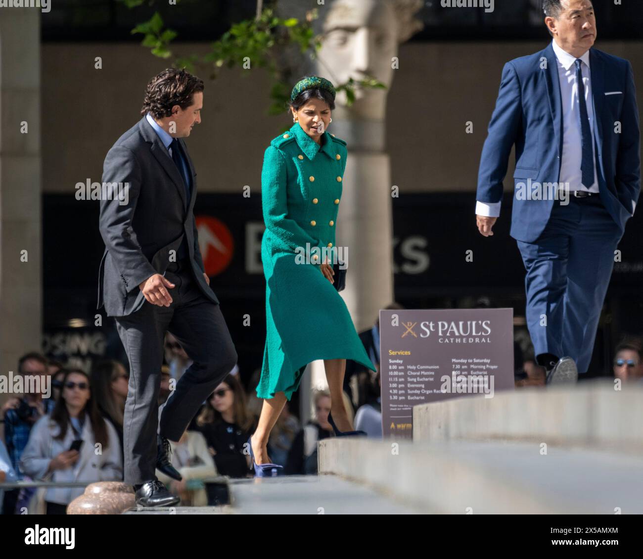London, UK. 8 May 2024. Akshata Murty and Johnny Mercer MP arrive for
