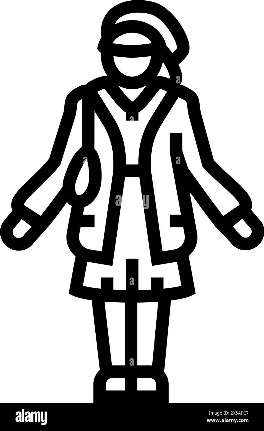 kawaii fashion line icon vector illustration Stock Vector Image & Art ...