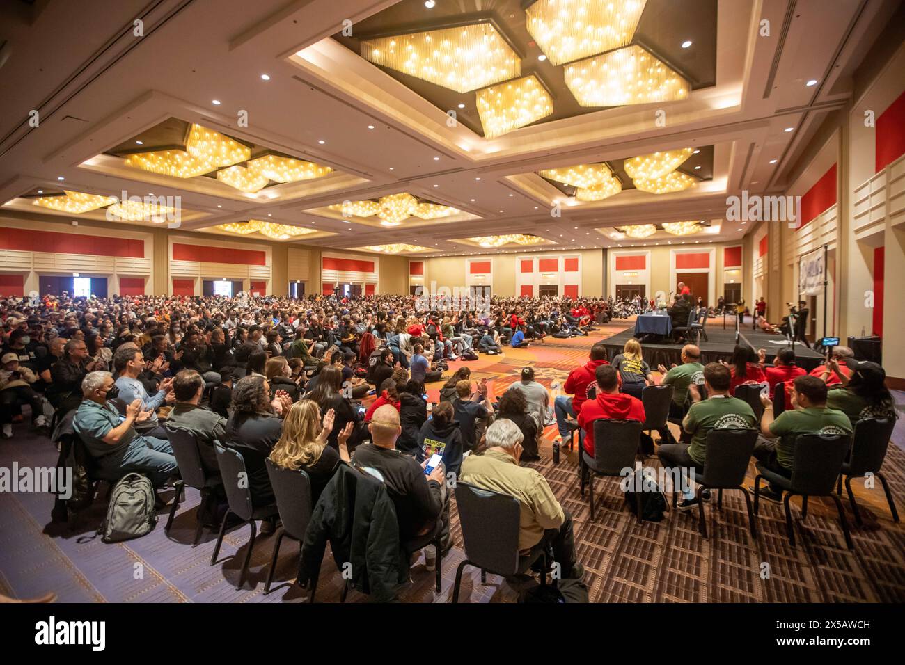 Chicago, Illinois - About 4,700 union activists from across the United States and beyond crowded into a hotel for the 2024 Labor Notes conference. The Stock Photo